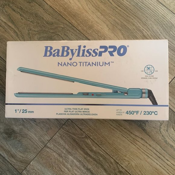 NEW BABYLISSPRO NANO TITANIUM 1" ULTRA THIN FLAT IRON - Picture 1 of 11